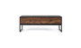 GINER Y COLOMER Table basse en bois de palissandre et manguier avec 2 tiroirs